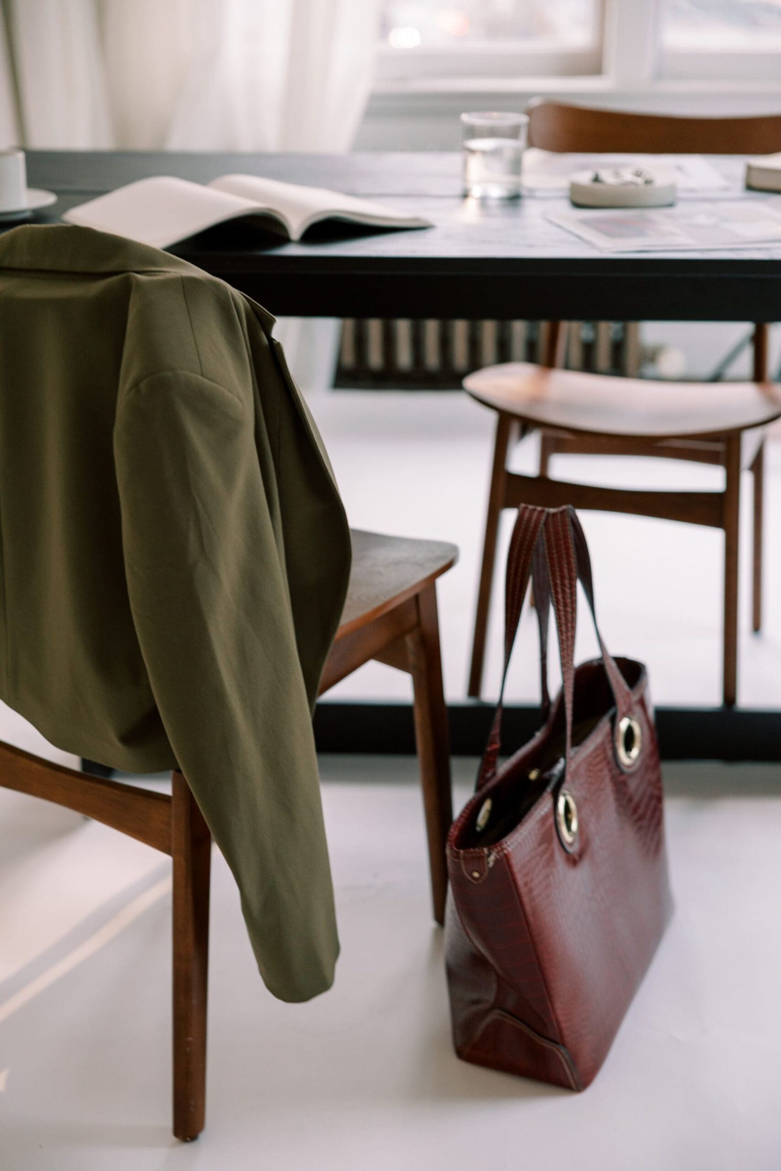 a table setup with a notebook for an online health practitioner to brainstorm how to improve your marketing message