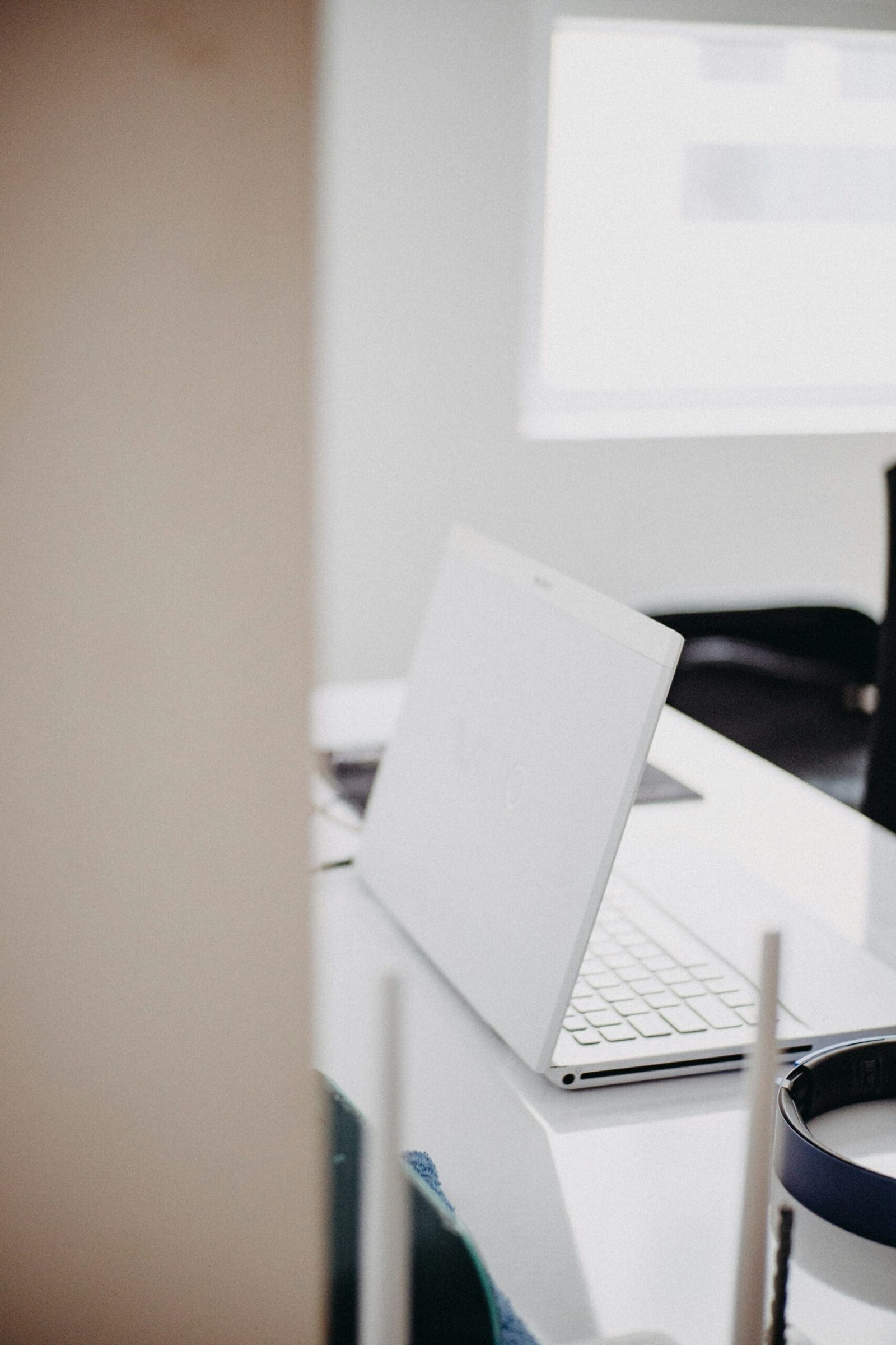 Laptop on a desk symbolizing online visibility and digital messaging for health practitioners