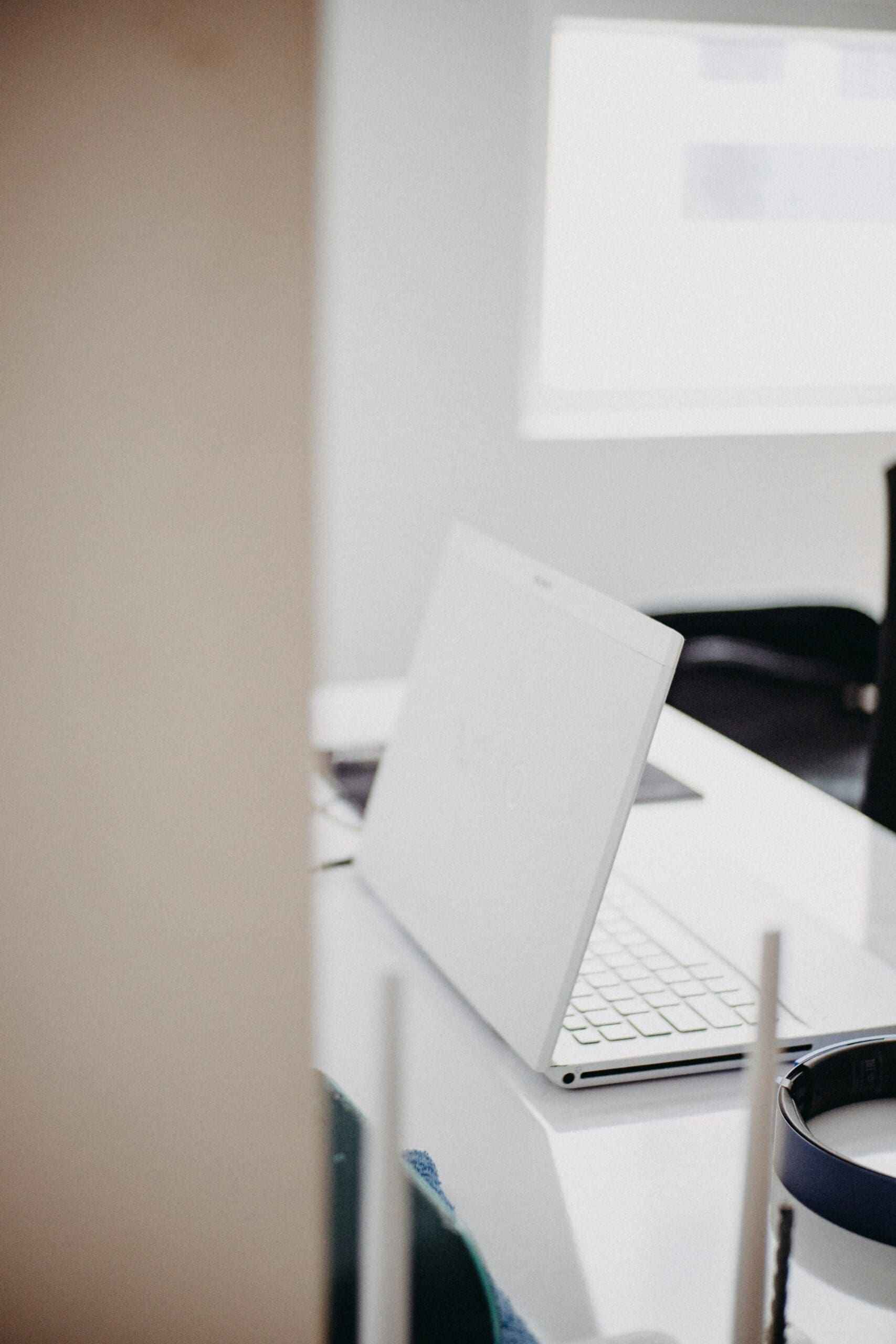 Laptop on a desk symbolizing online visibility and digital messaging for health practitioners
