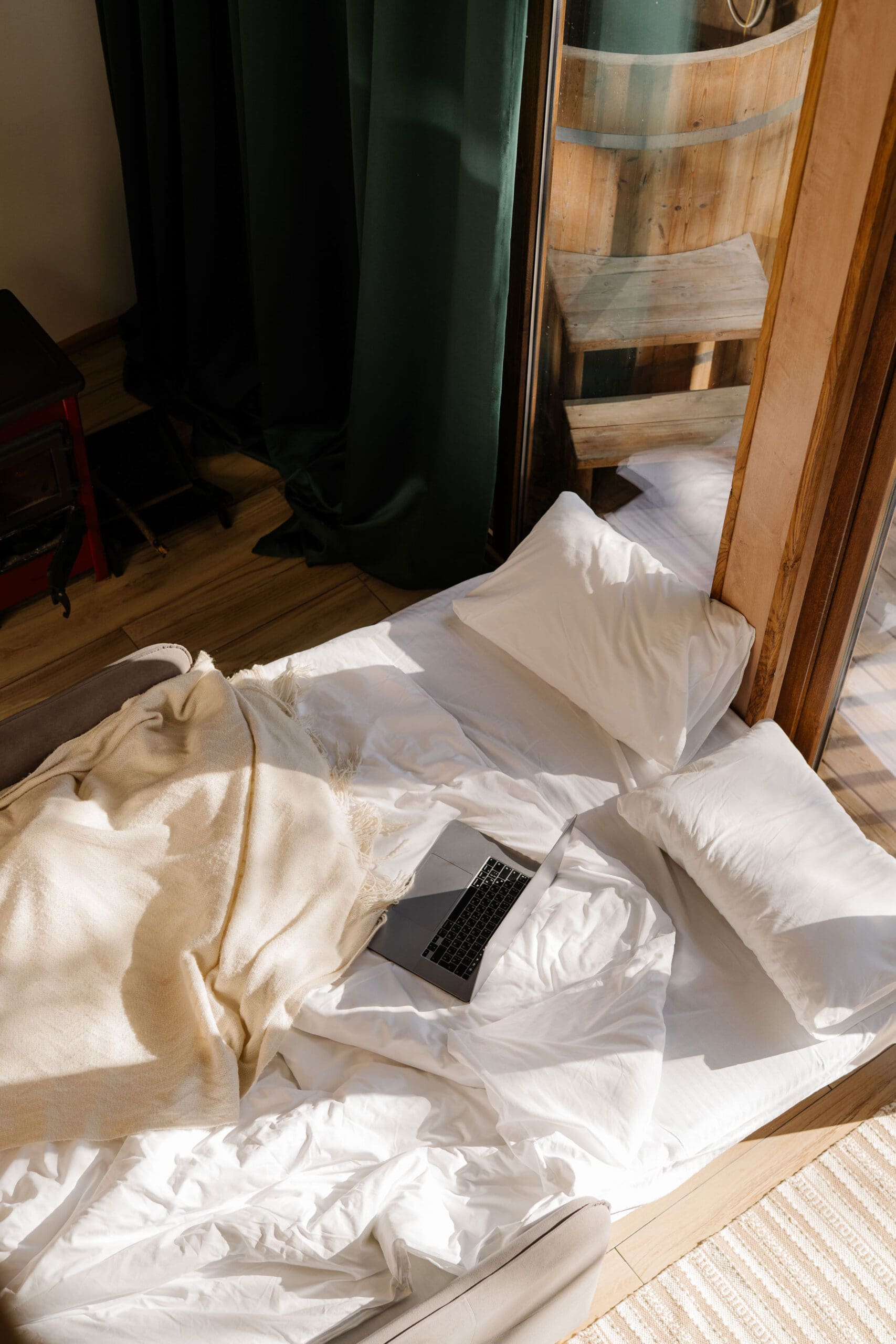 a laptop setup for an online health practitioner to learn how to sell without being salesy